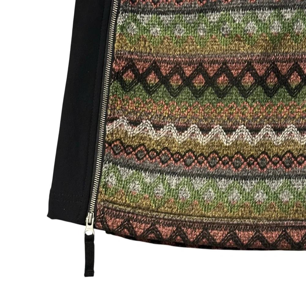 Skhoop Patsy Short Skirt Black Brown Green Woven Knit Sweden Scandinavian Size M - Picture 3 of 12